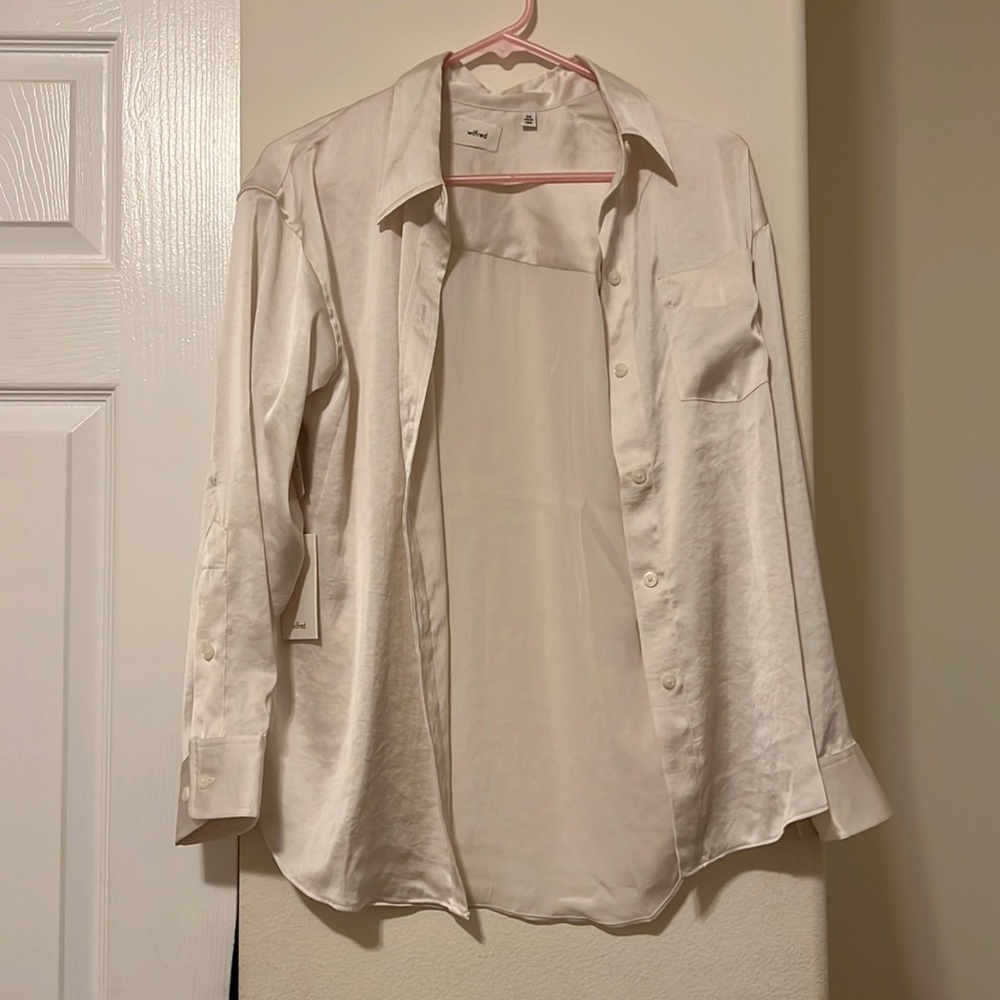 Wilfred Relaxed Satin Button Up - image 1